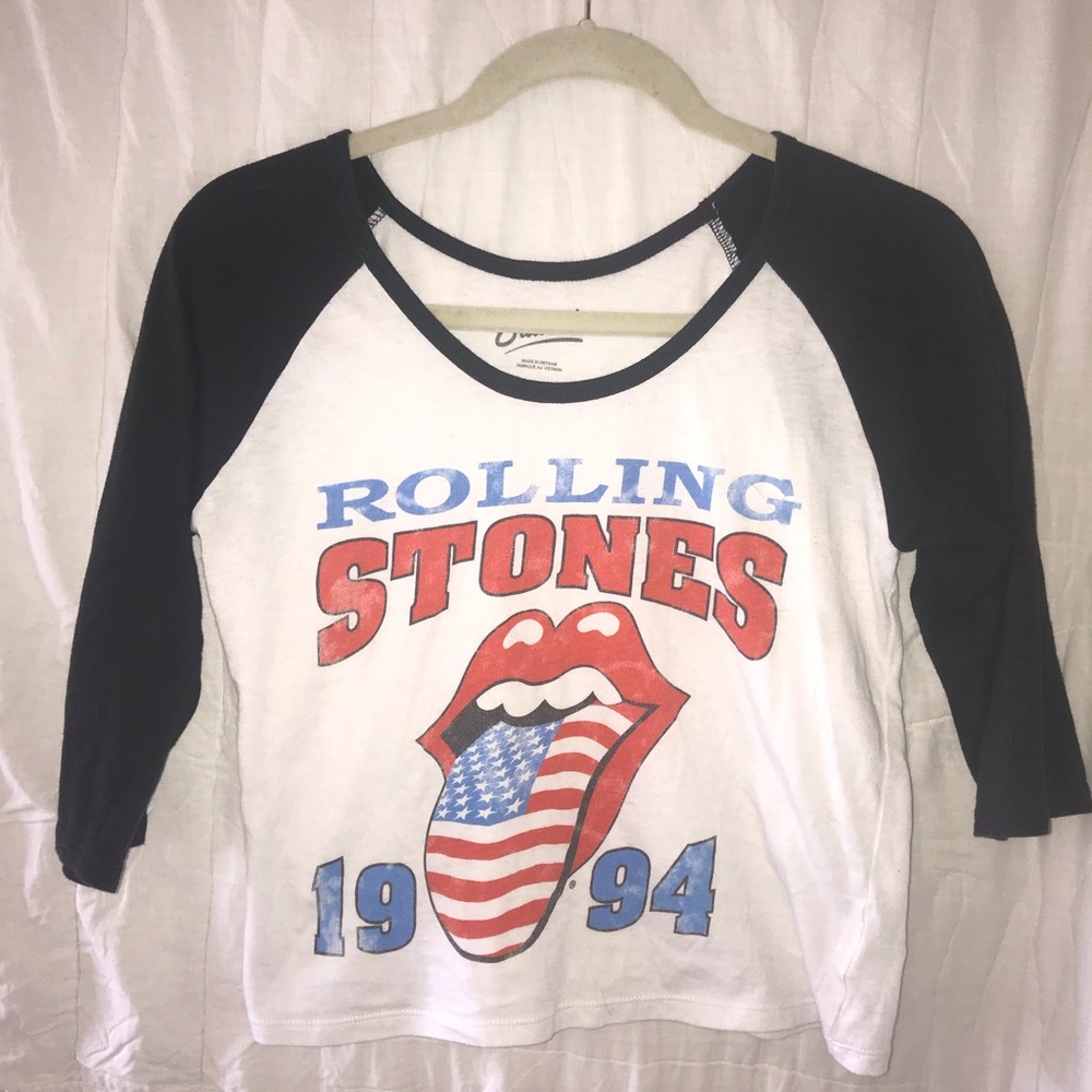 Rolling Stones 1994 American Flag Ed. Cropped Tee